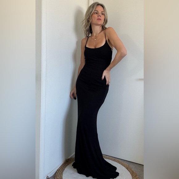 New STAUD Lauren Maxi Dress Black - Picture 5 of 17